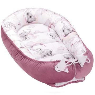 Pepi Komfortowy dwustronny kokon niemowlęcy 55x95 bezpieczny i komfortowy