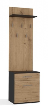 WIESZAK SZAFKA NA BUTY DUO ANTRACYT DĄB ARTISAN