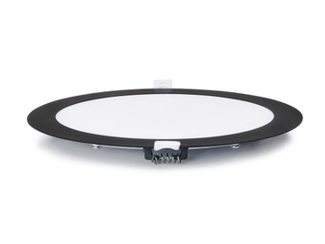 PANEL LED 230V PODTYNKOWY OKRĄGŁY CZARNY 18W 4000K PLAFON