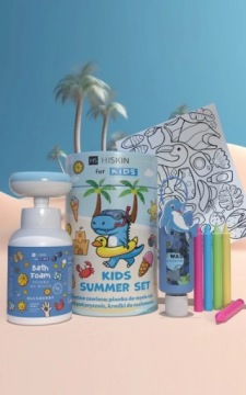 HiSkin Kids Summer Синій набір засіб для купання 75 мл + піна для миття 300 мл