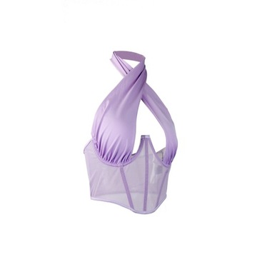 УКОРОЧЕННЫЙ БЮСТГАЛТЕР С ЗАВЯЗКОЙ НА ЗАВЯЗКЕ МОДНАЯ СЕТКА M