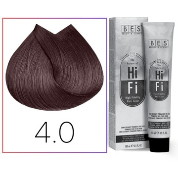 BES Hi-Fi Professional Color krem koloryzujący do włosów 4.0 - brąz - 100ml