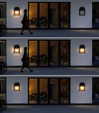 СВЕТОДИОДНАЯ СОЛНЕЧНАЯ ЛАМПА НАРУЖНЫЙ НАСТЕННЫЙ СВЕТИЛЬНИК СУМЕРКИ ДАТЧИК ДВИЖЕНИЯ