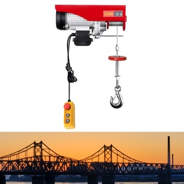 ЛЕБЕДКА 220В ЭЛЕКТРИЧЕСКАЯ ТРОСОВАЯ ЛЕБЕДКА 800кг