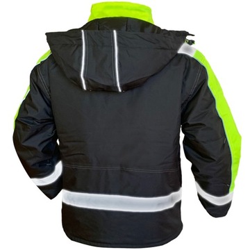 KURTKA ROBOCZA ZIMOWA OCIEPLANA ODBLASKOWA KAPTUR PRZECIWDESZCZOWA ROZ.3XL