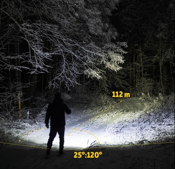 LATARKA AKUMULATOROWA KLASYCZNA WIELOFUNKCYJNA 1000 LM IP68 BARWA CIEPŁA