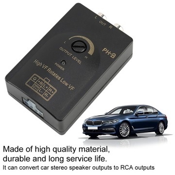 KONWERTER POZIOMU SYGNAŁU AUDIO RCA LOW HIGH 1A