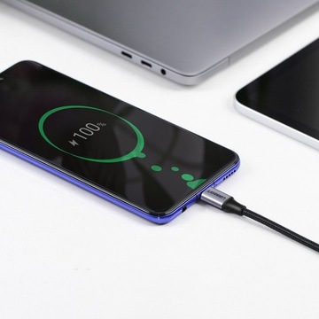 ЗЕЛЕНЫЙ КАБЕЛЬ USB C - USB C 1 м PD 60 Вт 3 А БЫСТРАЯ ЗАРЯДКА
