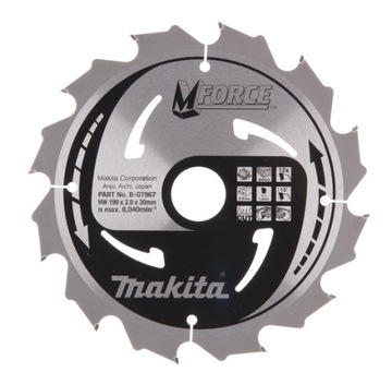 Agresywna tarcza do drewna 190x30 12Z MAKITA MForc