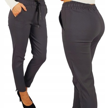 ELASTYCZNE - SPODNIE - DAMSKIE - CYGARETKI -GUMKA