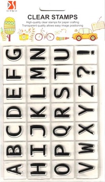 Stemple stempelki silikonowe scrapbooking abc