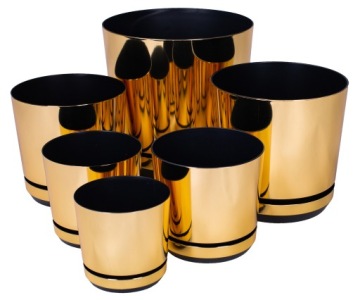 ДЕКОР диаметр цветочного горшка 26 см цвет латуни