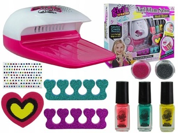 НАБОР ДЛЯ КРАСКИ НОГТЕЙ ДЛЯ ДЕВОЧЕК TOBBI-TOYS + СУШИЛКА