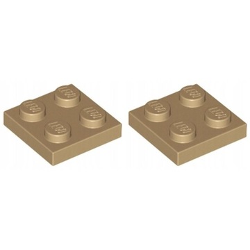 LEGO 3022 Płytka 2x2 Ciemny Piaskowy Tan 6047415 2szt NOWE