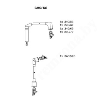 BREMI 3A00/135 - PŘÍVODY VYSOKÉHO NAPÍNÁK MITSUBISHI COLT 1.5