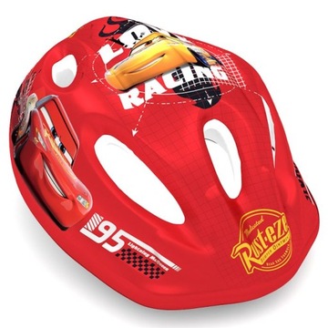 Kask rowerowy dziecięcy regulowany 52-56 cm - licencja CARS 3 (Auta)