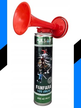 TRĄBKA KIBICA FANFARA SYGNAŁ DŹWIĘKOWY KLAKSON PULSAR 200 ml
