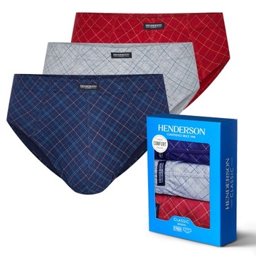 3x Slipy męskie majtki bawełniane HENDERSON classic 100% bawełna 561 *XXL