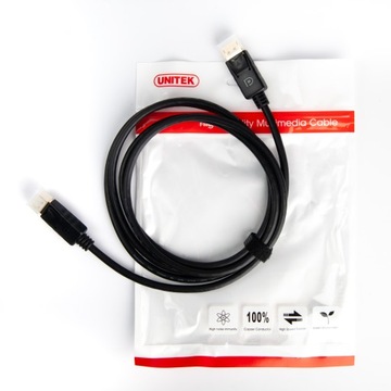 Kabel Przewód Displayport Video do Monitora Unitek 1,5m Wysoka jakość