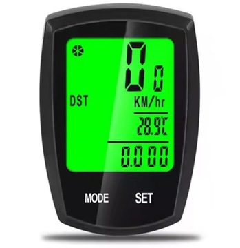 LICZNIK ROWEROWY BEZPRZEWODOWY NA ROWER TERMOMETR TRYB NOCNY LCD RW40