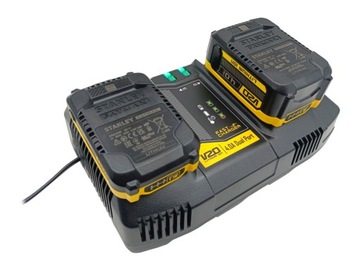 Stanley Fatmax Fast V20 Dual 18V 4A Зарядное устройство два гнезда