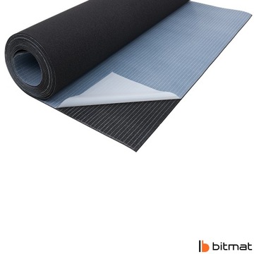 Впитывающий резиновый коврик с полуоткрытыми порами Bitmat 3 мм, эффективный, черный