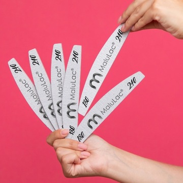 100 шт. пилочка для ногтей MaluLac Zebra 180 240 БЕЗОПАСНАЯ УПАКОВКА