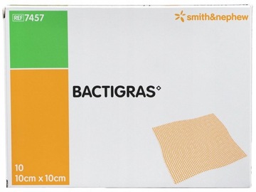 BACTIGRAS 10x10cm opatrunek z chlorhexydyną 10 szt