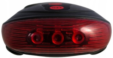 ЗАДНИЙ ВЕЛОСИПЕДНЫЙ ФОНАРЬ 5 СВЕТОДИОДНЫХ ЗАДНИЙ С ЛАЗЕРОМ 5 РЕЖИМОВ