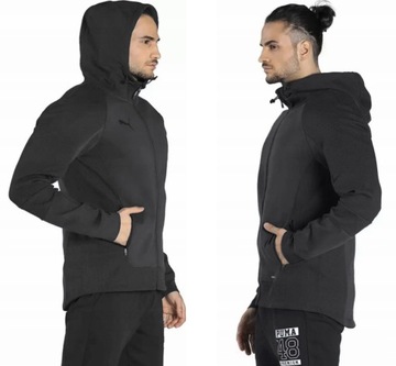 2995 BLUZA MĘSKA PUMA ROZPINANA Z KAPTUREM BAWEŁNIANA KIESZNIE NA ZAMEK M