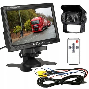 Kamera cofania optyka SONY FULL HD Monitor 7'' 12-24V IR 10m kabel BUS TIR