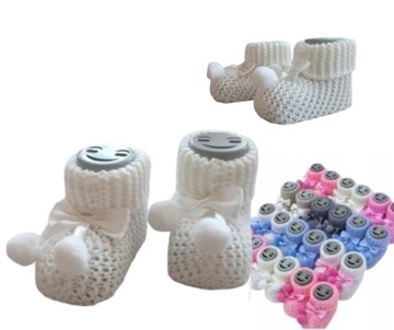 Wełniane skarpetki BUCIKI niemowlęce r 16-18 0-3M