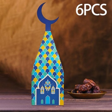 6шт коробка конфет Ид Рамадан легкие подарочные пакеты Рамадан Ci