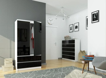 ГАРДЕРОБ ДВЕРИ ГАРДЕРОБА ЯЩИКИ ВЫСОКИЙ ГЛЯНЦЕВЫЙ 90 см