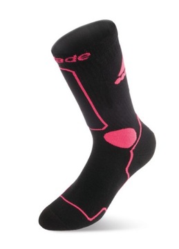 Rollerblade Skate Socks Black/Pink - Damskie skarpety do rolek / łyżworolek
