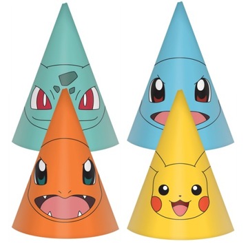 Czapeczka papierowa Pokemon 8 szt. 16 cm 2024