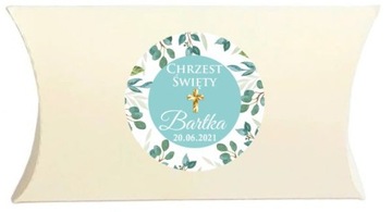 Коробка 10 шт + наклейка КРЕЩЕНИЕ спасибо.