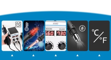 Паяльная станция горячего воздуха Набор для пайки горячим воздухом + желобки 700 Вт