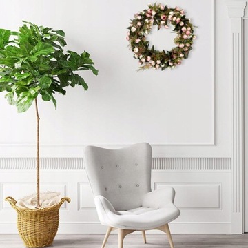 Sztuczny wieniec z róż Wieniec na drzwi z kwiatami