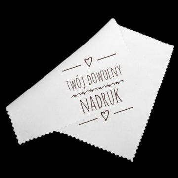 Ściereczka do okularów z własnym nadrukiem logo zdjęciem
