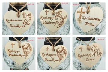 Подвеска-свеча в форме сердца Всех Святых Различные узоры Pattern32