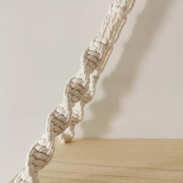 Треугольная полка в макраме, настенный органайзер, плавающие полки, настенная полка для дерева