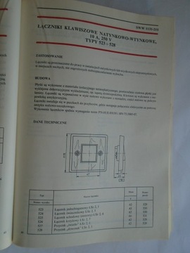 @ SPRZĘT ELEKTROINSTALACYJNY DOMOWY katalog SW 1131 1363 WEMA