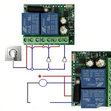 Реле дистанционного управления с пультом в корпусе 433 Mhz 85-250V 10A