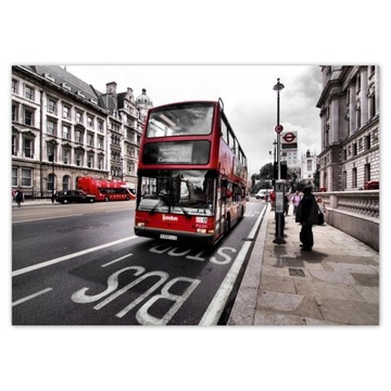 Plakaty A2 POZIOM Ciekawy Londyński autobus