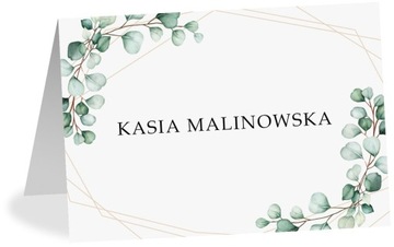 Winietki EUKALIPTUS ślub chrzest komunia