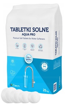 SÓL TABLETKI SOLNE DO ZMIĘKCZACZ STACJI ZMIĘKCZACZY UZDATNIANIA WODY 25 KG