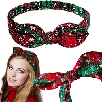 OPASKA DO WŁOSÓW NA GŁOWE KOKARDA NA GUMCE UNIWERSALNA KOKARDKA DAMSKA