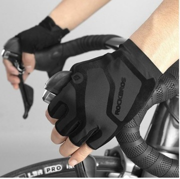 Rękawiczki rowerowe MTB kolarstwo oddychające wygodne ROCKBROS S196BK 2XL