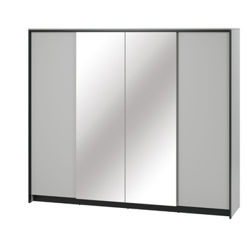 GRIS GS-01 - Szafa 4D Szara/Czarna